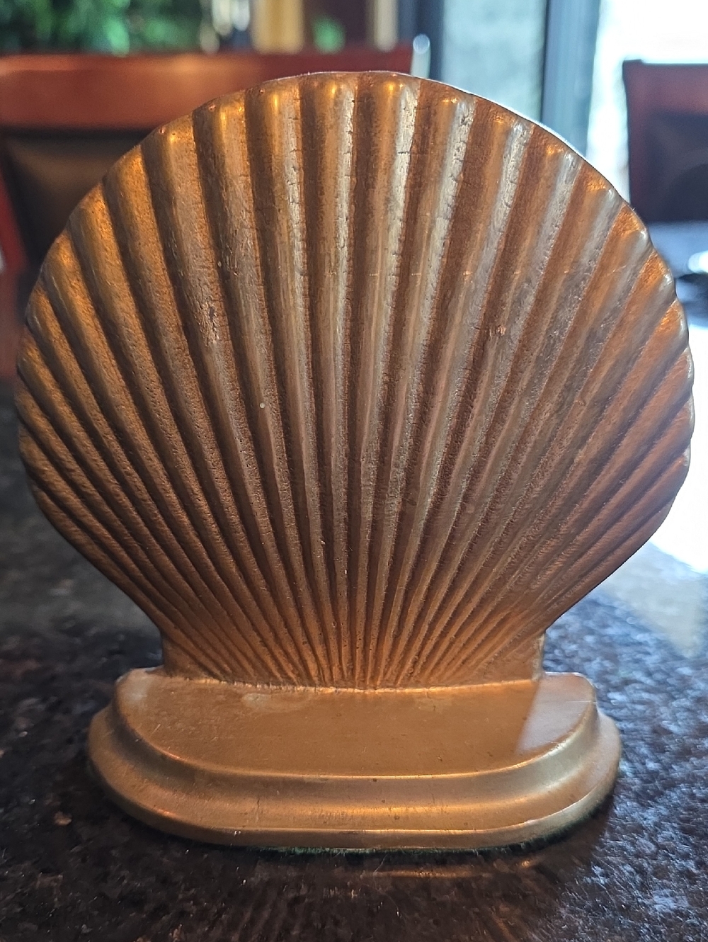 Vintage Brass Shell Decorative Accent